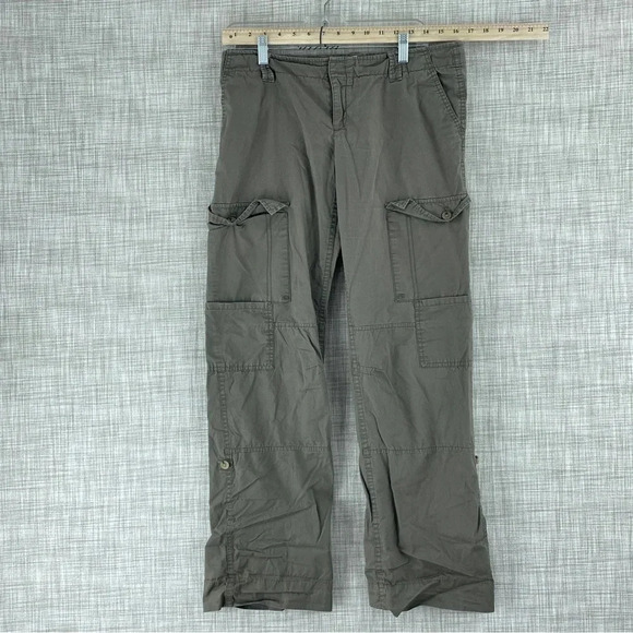 Banana Republic hiking pants Womens Size 8 green roll tab 1584 - Picture 1 of 10